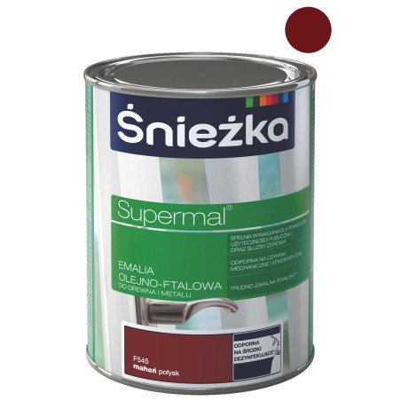 Emalia ft.Supermal Śnieżka 0,8L  mahoń